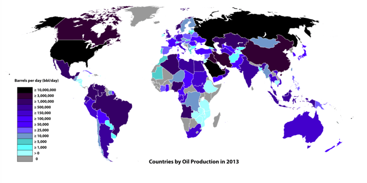 Countries by oil production