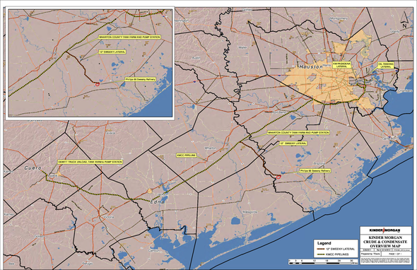 Kinder Morgan extends KMCC oil pipeline in Texas (US)