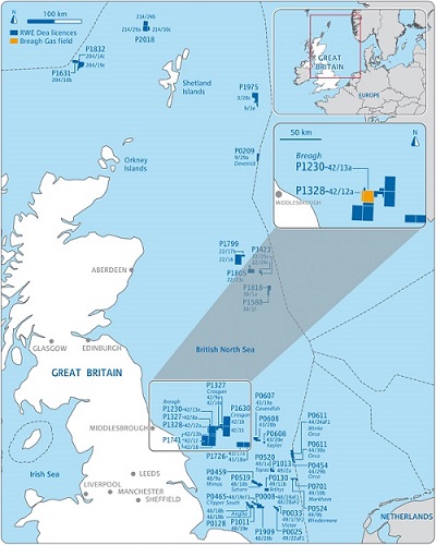 RWE Dea starts production from the Breagh gas field (UK)
