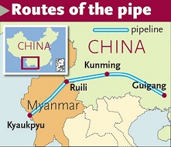 New gas pipeline commissioned between China and Myanmar