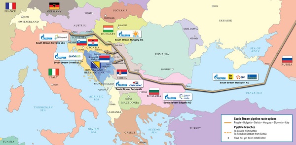 Gazprom considers extending South Stream gas pipeline to Austria