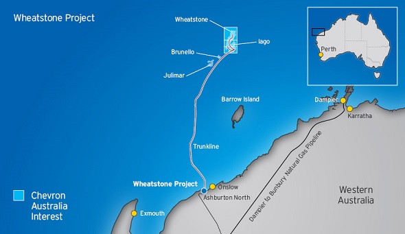 Chevron's Wheatstone LNG first train comes onstream