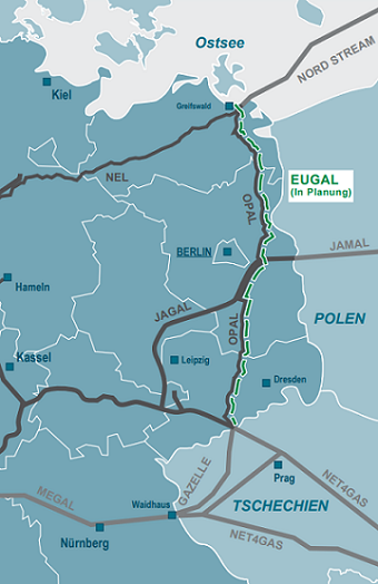 Three gas TSOs will acquire stakes in the EUGAL pipeline from Gascade