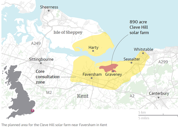 Announcement of a 350 MW subsidy-free solar park in Kent